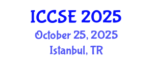 International Conference on Computer and Software Engineering (ICCSE) October 25, 2025 - Istanbul, Turkey