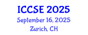 International Conference on Computer and Software Engineering (ICCSE) September 16, 2025 - Zurich, Switzerland