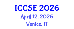 International Conference on Computer and Software Engineering (ICCSE) April 12, 2026 - Venice, Italy