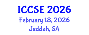 International Conference on Computer and Software Engineering (ICCSE) February 18, 2026 - Jeddah, Saudi Arabia