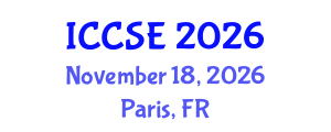 International Conference on Computer and Software Engineering (ICCSE) November 18, 2026 - Paris, France