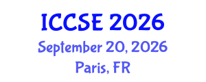 International Conference on Computer and Software Engineering (ICCSE) September 20, 2026 - Paris, France