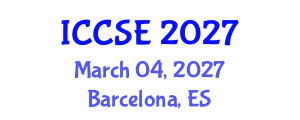 International Conference on Computer and Software Engineering (ICCSE) March 04, 2027 - Barcelona, Spain International Conference on Computer and Software Engineering (ICCSE) March 04, 2027 - Barcelona, Spain