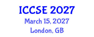 International Conference on Computer and Software Engineering (ICCSE) March 15, 2027 - London, United Kingdom
