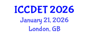 International Conference on Computer Design Engineering and Technology (ICCDET) January 21, 2026 - London, United Kingdom