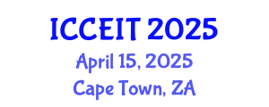 International Conference on Computer Education and Instructional Technology (ICCEIT) April 15, 2025 - Cape Town, South Africa
