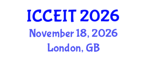 International Conference on Computer Education and Instructional Technology (ICCEIT) November 18, 2026 - London, United Kingdom