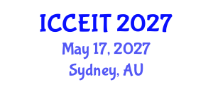 International Conference on Computer Education and Instructional Technology (ICCEIT) May 17, 2027 - Sydney, Australia International Conference on Computer Education and Instructional Technology (ICCEIT) May 17, 2027 - Sydney, Australia