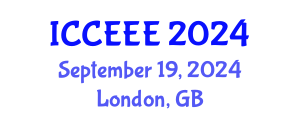 International Conference on Computer, Electrical and Electronics Engineering (ICCEEE) September 19, 2024 - London, United Kingdom