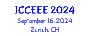 International Conference on Computer, Electrical and Electronics Engineering (ICCEEE) September 16, 2024 - Zurich, Switzerland