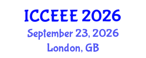 International Conference on Computer, Electrical and Electronics Engineering (ICCEEE) September 23, 2026 - London, United Kingdom