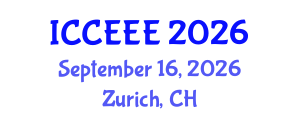 International Conference on Computer, Electrical and Electronics Engineering (ICCEEE) September 16, 2026 - Zurich, Switzerland