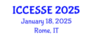 International Conference on Computer, Electrical and Systems Sciences, and Engineering (ICCESSE) January 18, 2025 - Rome, Italy