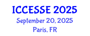 International Conference on Computer, Electrical and Systems Sciences, and Engineering (ICCESSE) September 20, 2025 - Paris, France