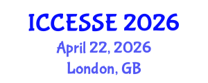 International Conference on Computer, Electrical and Systems Sciences, and Engineering (ICCESSE) April 22, 2026 - London, United Kingdom