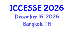 International Conference on Computer, Electrical and Systems Sciences, and Engineering (ICCESSE) December 16, 2026 - Bangkok, Thailand International Conference on Computer, Electrical and Systems Sciences, and Engineering (ICCESSE) December 16, 2026 - Bangkok, Thailand