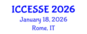 International Conference on Computer, Electrical and Systems Sciences, and Engineering (ICCESSE) January 18, 2026 - Rome, Italy