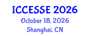 International Conference on Computer, Electrical and Systems Sciences, and Engineering (ICCESSE) October 18, 2026 - Shanghai, China International Conference on Computer, Electrical and Systems Sciences, and Engineering (ICCESSE) October 18, 2026 - Shanghai, China