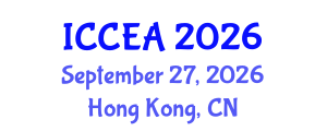 International Conference on Computer Engineering and Applications (ICCEA) September 27, 2026 - Hong Kong, China International Conference on Computer Engineering and Applications (ICCEA) September 27, 2026 - Hong Kong, China