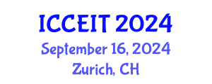 International Conference on Computer Engineering and Information Technology (ICCEIT) September 16, 2024 - Zurich, Switzerland