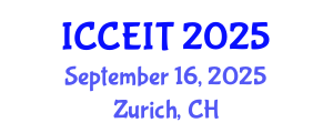 International Conference on Computer Engineering and Information Technology (ICCEIT) September 16, 2025 - Zurich, Switzerland