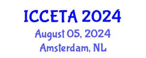 International Conference on Computer Engineering : Theory and Application (ICCETA) August 05, 2024 - Amsterdam, Netherlands