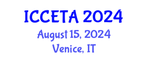 International Conference on Computer Engineering : Theory and Application (ICCETA) August 15, 2024 - Venice, Italy