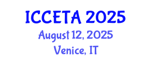 International Conference on Computer Engineering : Theory and Application (ICCETA) August 12, 2025 - Venice, Italy