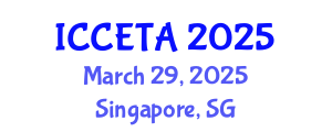 International Conference on Computer Engineering : Theory and Application (ICCETA) March 29, 2025 - Singapore, Singapore