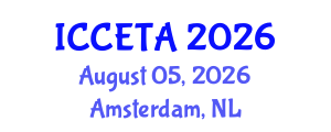 International Conference on Computer Engineering : Theory and Application (ICCETA) August 05, 2026 - Amsterdam, Netherlands