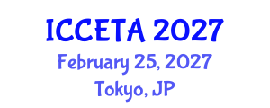 International Conference on Computer Engineering : Theory and Application (ICCETA) February 25, 2027 - Tokyo, Japan International Conference on Computer Engineering : Theory and Application (ICCETA) February 25, 2027 - Tokyo, Japan