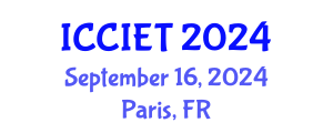 International Conference on Computer, Information and Education Technology (ICCIET) September 16, 2024 - Paris, France