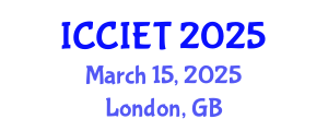 International Conference on Computer, Information and Education Technology (ICCIET) March 15, 2025 - London, United Kingdom