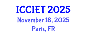 International Conference on Computer, Information and Education Technology (ICCIET) November 18, 2025 - Paris, France
