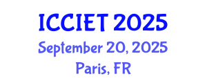 International Conference on Computer, Information and Education Technology (ICCIET) September 20, 2025 - Paris, France