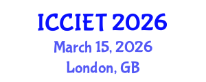 International Conference on Computer, Information and Education Technology (ICCIET) March 15, 2026 - London, United Kingdom