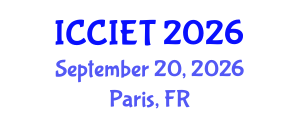 International Conference on Computer, Information and Education Technology (ICCIET) September 20, 2026 - Paris, France