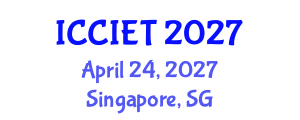 International Conference on Computer, Information and Education Technology (ICCIET) April 24, 2027 - Singapore, Singapore International Conference on Computer, Information and Education Technology (ICCIET) April 24, 2027 - Singapore, Singapore