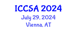 International Conference on Computer Science and Applications (ICCSA) July 29, 2024 - Vienna, Austria