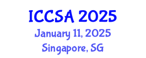 International Conference on Computer Science and Applications (ICCSA) January 11, 2025 - Singapore, Singapore