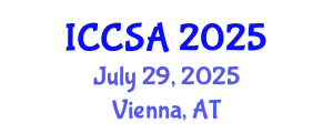 International Conference on Computer Science and Applications (ICCSA) July 29, 2025 - Vienna, Austria