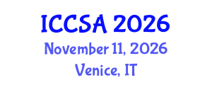 International Conference on Computer Science and Applications (ICCSA) November 11, 2026 - Venice, Italy