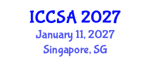 International Conference on Computer Science and Applications (ICCSA) January 11, 2027 - Singapore, Singapore International Conference on Computer Science and Applications (ICCSA) January 11, 2027 - Singapore, Singapore