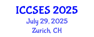 International Conference on Computer Science and Education Science (ICCSES) July 29, 2025 - Zurich, Switzerland