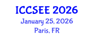 International Conference on Computer Science and Electrical Engineering (ICCSEE) January 25, 2026 - Paris, France