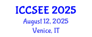 International Conference on Computer Science and Electronics Engineering (ICCSEE) August 12, 2025 - Venice, Italy