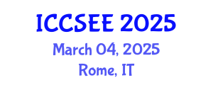 International Conference on Computer Science and Electronics Engineering (ICCSEE) March 04, 2025 - Rome, Italy