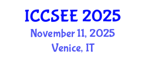 International Conference on Computer Science and Electronics Engineering (ICCSEE) November 11, 2025 - Venice, Italy