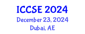 International Conference on Computer Science and Engineering (ICCSE) December 23, 2024 - Dubai, United Arab Emirates
