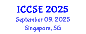 International Conference on Computer Science and Engineering (ICCSE) September 09, 2025 - Singapore, Singapore